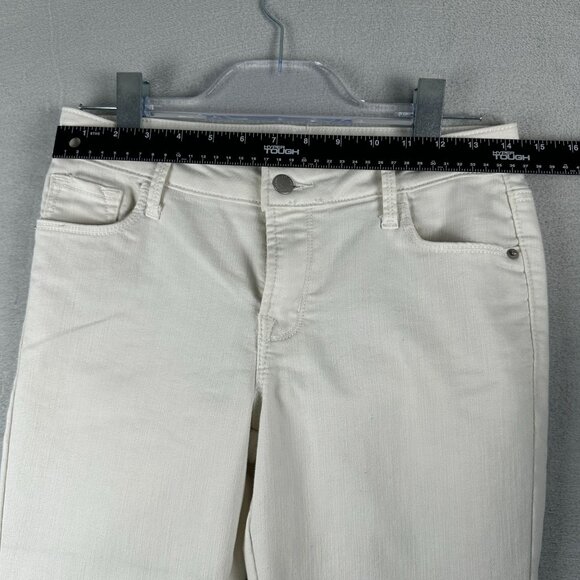 Old Navy Rockstar Jeans Smooth & Slim Fit Mid Rise Stay-White Women Size 4 - Picture 5 of 9